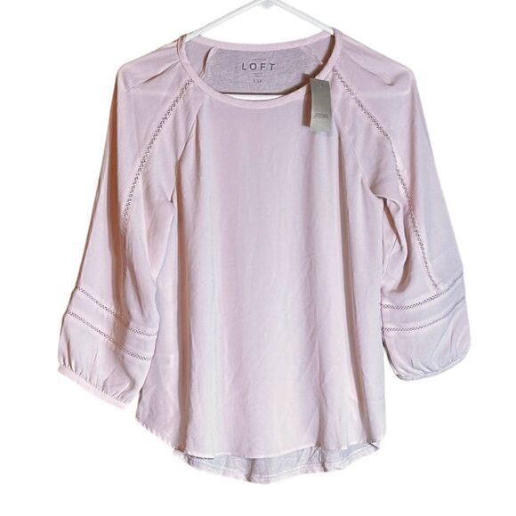 LOFT Pink Long Sleeve Blouse NWT Size XS Petite ▫️ - Picture 9 of 9